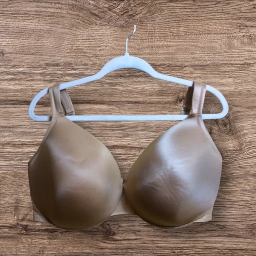 Cacique nude/tan lightly lined full coverage under wire mesh back bra. 46DDD.